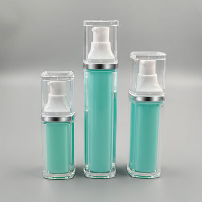 핫 세일 도매 공장 고품질 15ml 30ml 50ml 사각 이중층 진공 병 (개인 위생 용품용)
