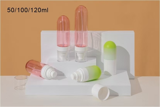 개인 관리 빈 뒤집은 플라스틱 화장품 스프레이 병 50ml 100ml 및 120ml 핫 스탬핑 전달 봉인 및 UV 봉인