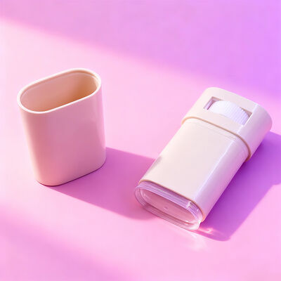 맞춤형 타원형 플랫 15g 20g 트위스트 업 스틱 데오도란트 포장 재충전 가능 바디 데오도란트 선크림 용기 튜브 데오도란트 포장