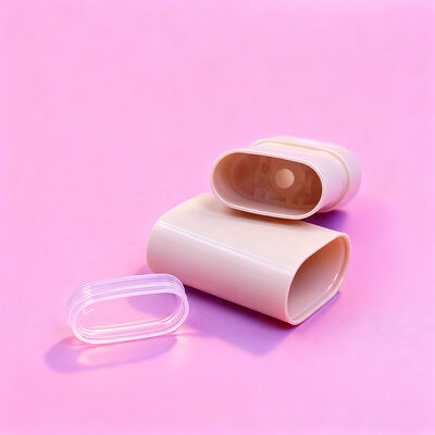 맞춤형 타원형 플랫 15g 20g 트위스트 업 스틱 데오도란트 포장 재충전 가능 바디 데오도란트 선크림 용기 튜브 데오도란트 포장