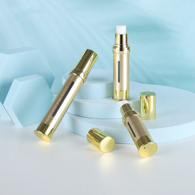 China Supplier Silver Luxury Plastic Cosmetic Bottle 15ml 30ml 50ml Empty Airless Plastic Serum Pump Dispenser by Kinpack