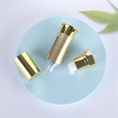 China Supplier Silver Luxury Plastic Cosmetic Bottle 15ml 30ml 50ml Empty Airless Plastic Serum Pump Dispenser by Kinpack