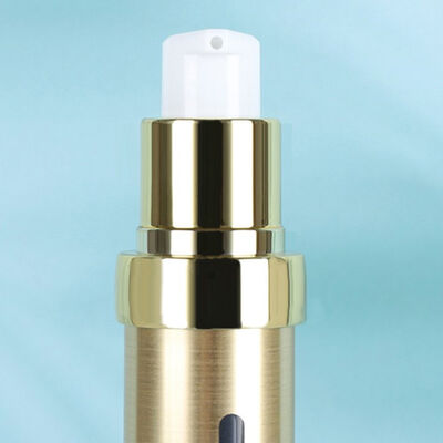 China Supplier Silver Luxury Plastic Cosmetic Bottle 15ml 30ml 50ml Empty Airless Plastic Serum Pump Dispenser by Kinpack