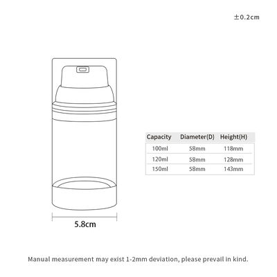 공장 도매 럭셔리 100ml 150ml 120ml ABS AS 에어리스 펌프 병 (무광/유광 UV 공예)