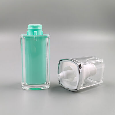 핫 세일 도매 공장 고품질 15ml 30ml 50ml 사각 이중층 진공 병 (개인 위생 용품용)
