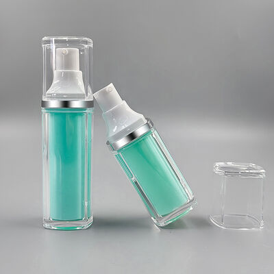 핫 세일 도매 공장 고품질 15ml 30ml 50ml 사각 이중층 진공 병 (개인 위생 용품용)