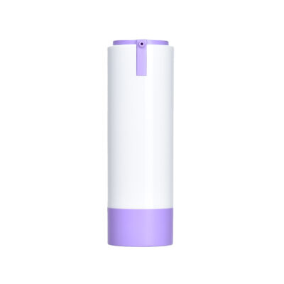 재활용 가능한 개인 레이블 15ml 30ml 50ml 둥근 모양 사용자 지정 분홍 보라색 색 공기 없는 ABS 로션 병