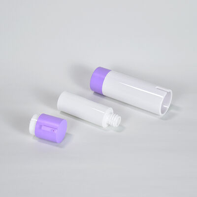 재활용 가능한 개인 레이블 15ml 30ml 50ml 둥근 모양 사용자 지정 분홍 보라색 색 공기 없는 ABS 로션 병