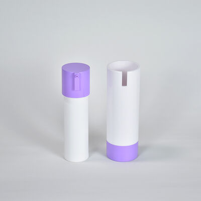 재활용 가능한 개인 레이블 15ml 30ml 50ml 둥근 모양 사용자 지정 분홍 보라색 색 공기 없는 ABS 로션 병