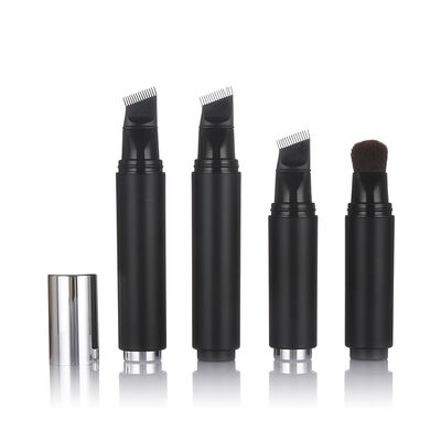 검은색 공기 없는 피부 관리 병 20ml 플라스틱 공기 없는 로션 병 붓 머리로