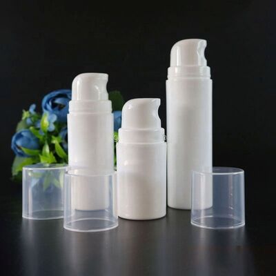 독특한 흰색 화장품 포장 50ml 둥근 플라스틱 공기 없는 병