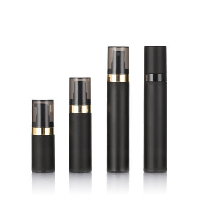 최고 품질의 블랙 공기 없는 병 15ml 30ml 50ml PP 플라스틱 공기 없는 화장품 병