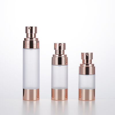 빈 여행 미니 둥근 공기 없는 로션 병 15ml 30ml 50ml 로즈 골드 진공 병