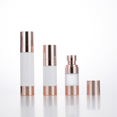 빈 여행 미니 둥근 공기 없는 로션 병 15ml 30ml 50ml 로즈 골드 진공 병