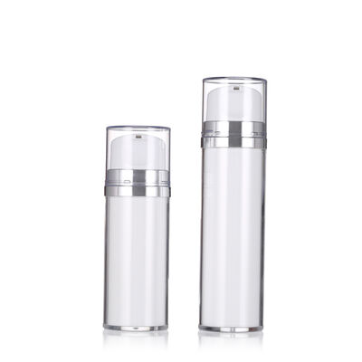 80ml 120ml 고급 로션 병과 함께 흰색 공기 없는 로션 병
