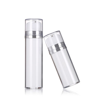 80ml 120ml 고급 로션 병과 함께 흰색 공기 없는 로션 병